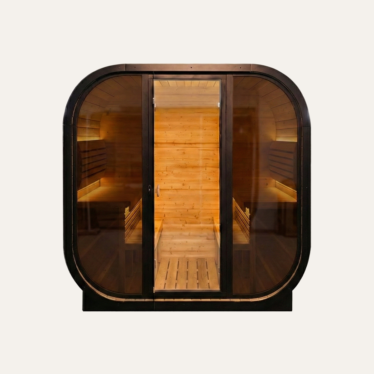 Sollie Kube medium,
 sotet glass